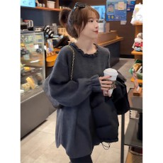 批发秋冬端庄大气名媛气质高级感温柔小香风白色针织衣连衣裙套装女