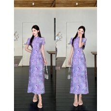 批发实拍  ~ 新中式国风<b class='q'>改良</b>版<b class='q'>旗袍</b>连衣裙夏气质收腰显瘦中长款连衣裙