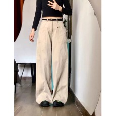 批发2026年春夏女<b class='q'>大码</b>女<b class='q'>装</b>牛仔<b class='q'>裤</b>梨形身材宽松高腰显瘦直筒阔腿长<b class='q'>裤</b>