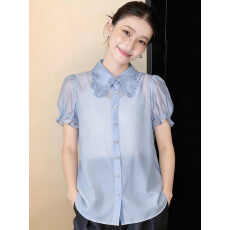 批发短袖<b class='q'>衬衫女</b>2026夏季新款<b class='q'>韩版</b>宽松设计感上衣纯色休闲百搭气质衬衣