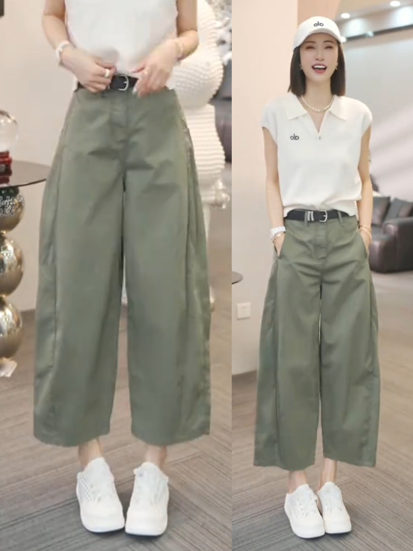 작은 키 워크웨어 팬츠 여성 여름 2026 년 새로운 꽃밭 바지 주름 스트레이트 팬츠 9 포인트 캐주얼 바지 봄 가을