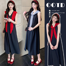 批发实拍有货 <b class='q'>孕妇装</b>2026夏季气质新款背心<b class='q'>连衣裙</b>+披肩两件套