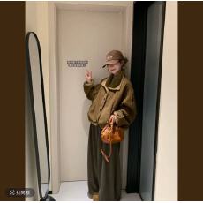 批发SS/SEASON STORY 韩定制款拼接显瘦兔毛高端重磅防风保暖秋冬外套