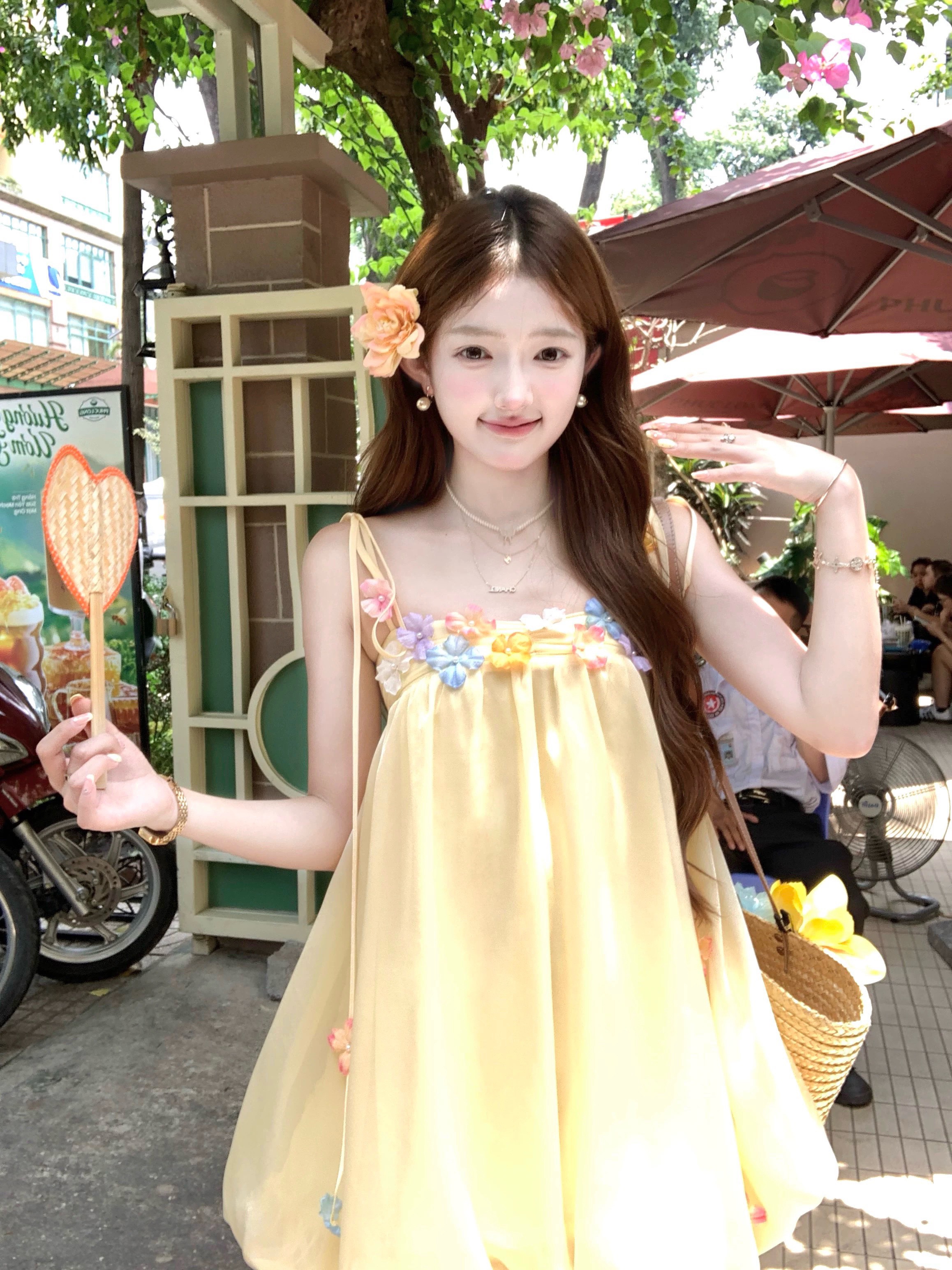acaine4 18 20 00 95 할인 섬 향기로운 분위기 휴가 바람 꽃 달콤함 꽃밭 드레스