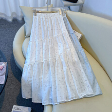 批发实拍2026新款<b class='q'>大码</b>甜美芭蕾风不规则蓬蓬蛋糕半身中长裙仙女气质