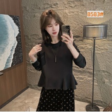 批发荷叶摆云朵卫衣漂亮出片衣服设计小众独特漂亮小衫潮 