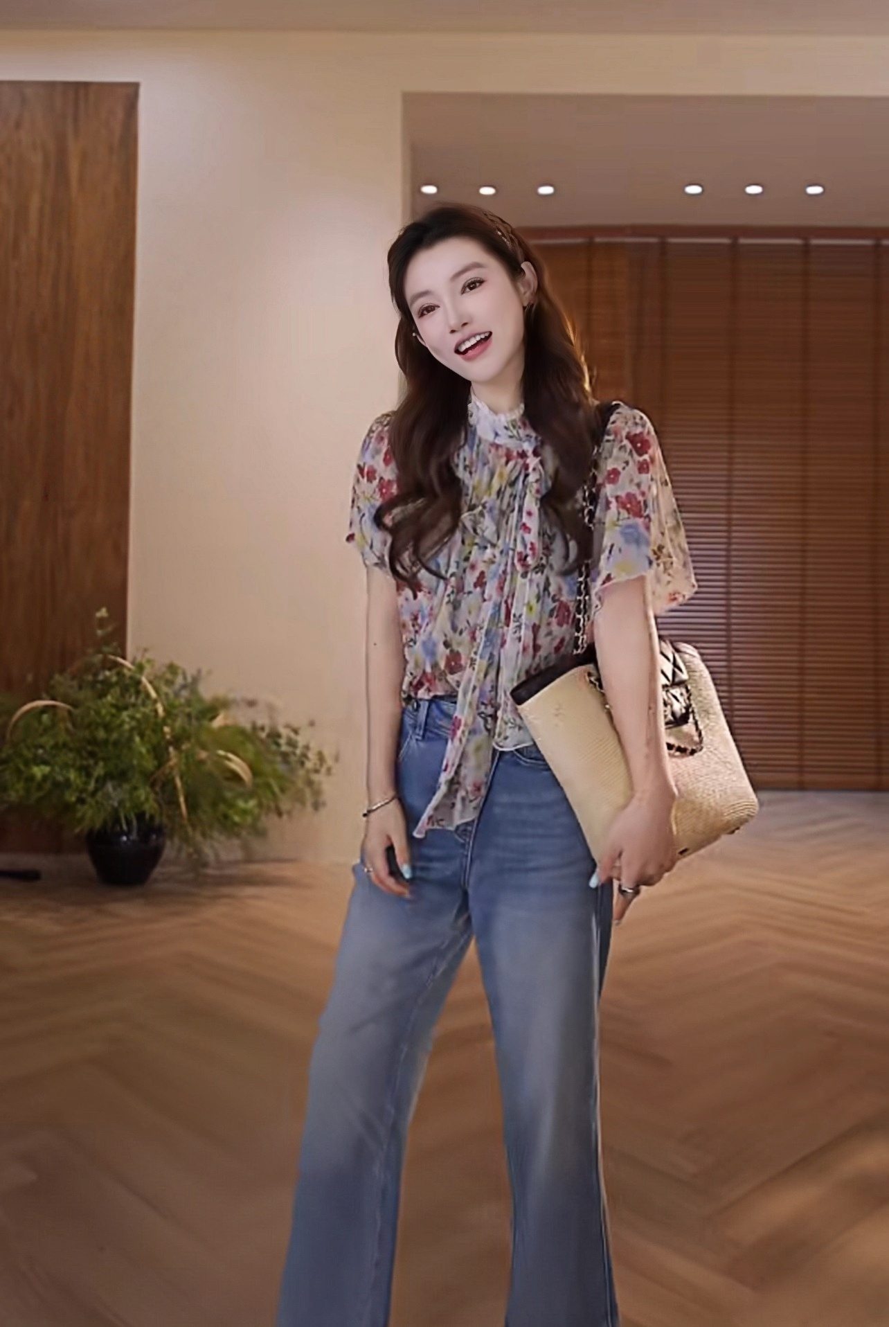 꽃 안개 통기성 고급 문예 센스 화두 리본 빛 럭셔리 티셔츠