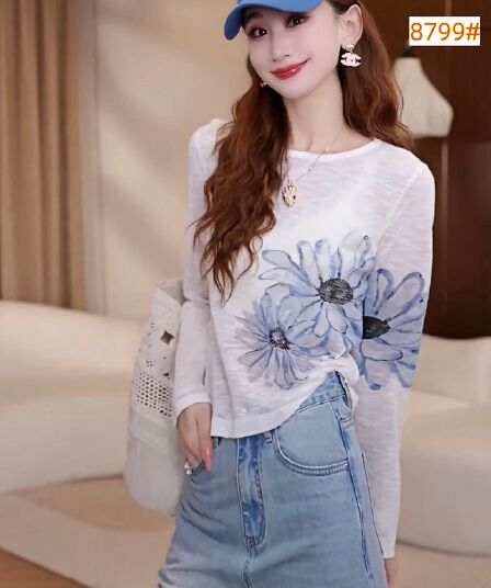여름 새로운 데이지 디자인 센스 품격 다용도 블라우스 맨위