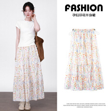 批发现现 孕妇2026夏季温柔浪漫小碎花半身裙宽松<b class='q'>百搭</b>中长款a字伞裙子