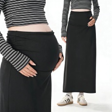 批发孕妇半身裙春夏季2026新款外穿高腰弹力休闲中长款薄款过膝裙子女