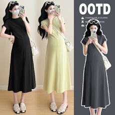 批发有货   有货    实拍2026 孕妇夏装短袖连衣裙潮妈孕妇装裙