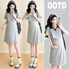 有货   有货    实拍2026夏季新款   网红孕妇短袖连衣裙