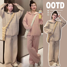 批发有货2025孕妇秋冬新款时尚宽松孕妇毛衣两件套百搭休闲孕妇套装