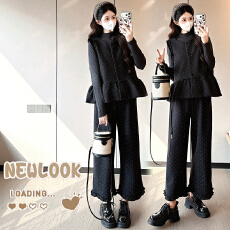 批发已出货-实拍2026新款春季时尚马甲+打底衫+阔腿裤<b class='q'>孕妇</b><b class='q'>三件套</b>6316