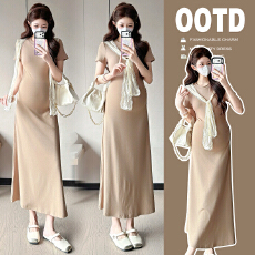 批发有货 实拍2026孕妇装夏季薄款洋气时尚孕妇短袖连衣裙6319