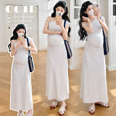 批发有货实拍~2026<b class='q'>孕妇装</b>夏装新款短袖条纹针织长裙<b class='q'>百搭</b><b class='q'>孕妇</b><b class='q'>连衣裙</b>潮