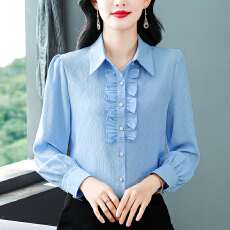 批发实拍 2026春季真丝<b class='q'>衬衫</b>女<b class='q'>长袖</b>新款桑蚕丝缎面上衣气质显瘦打底