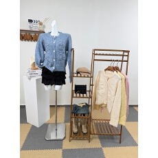 批发韩国东大门秋冬新款百搭花朵刺绣圆领针织<b class='q'>开衫</b>毛衣外套女短款上衣