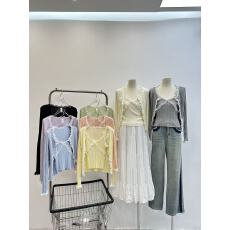 批发韩国Symbol蕾丝拼接温柔简约针织衫套装春CECI希茜东大门正品代购