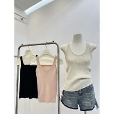 批发oker章壳儿<b class='q'>正品</b>～亚麻背心韩系显瘦气质26春季新款A827