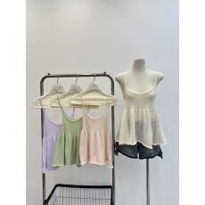 批发grapestone 葡萄籽<b class='q'>正品</b>2026早春新款百搭宽松微木耳边吊带背心 女