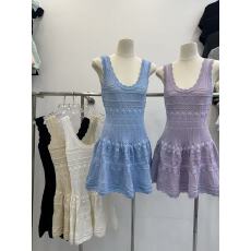 批发舒胡蕾 初恋小白花 设计感时尚百搭修身吊带毛织针织短裙