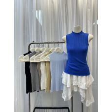 批发<b class='q'>韩国</b>东大门新款气质女人味性感显身材紧身高领显瘦无袖针织背心女