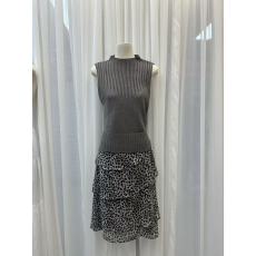 批发2026十三行春夏新款无袖背心+豹纹半身裙套装