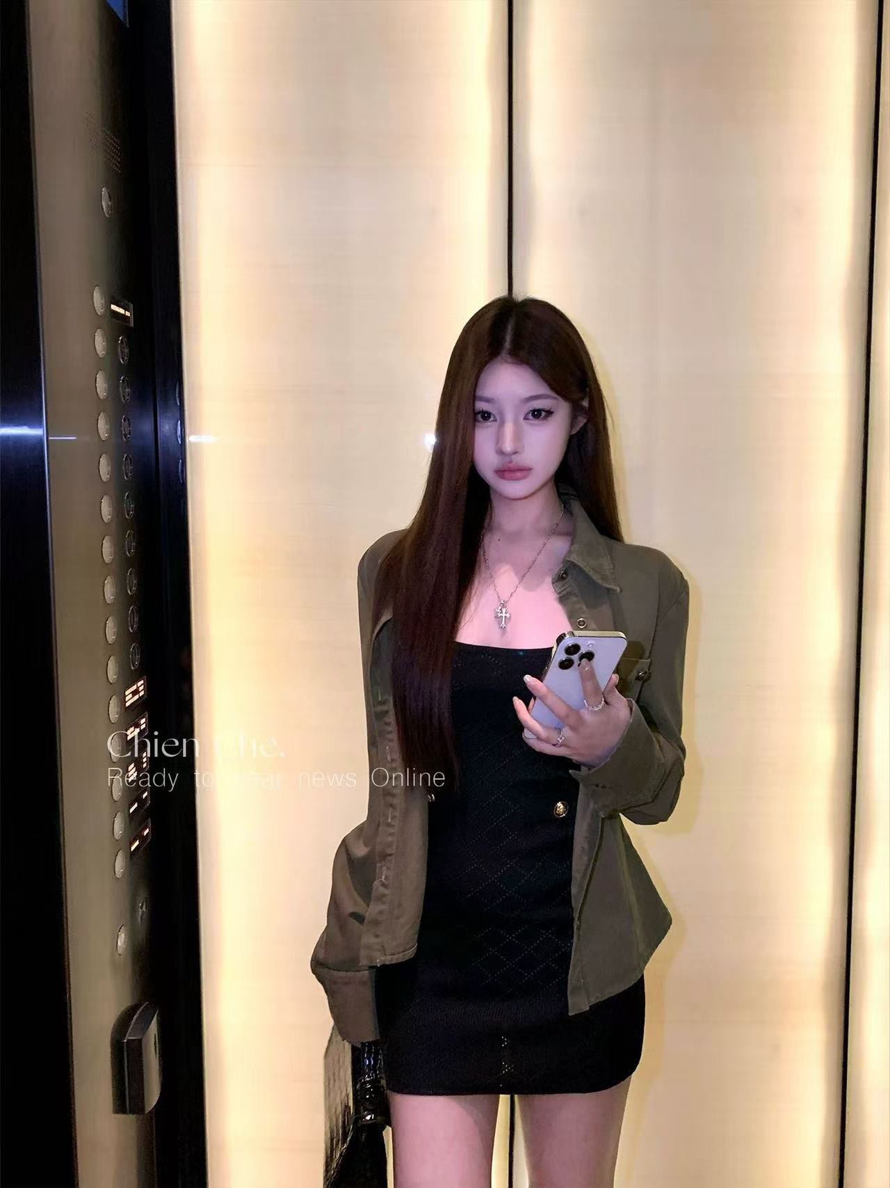 자동차 늦게 En chien 검정색 니트 슬립 드레스 여름 작은 샤넬 스타일 섹시함 몸매 가꾸기 타이트 스커트 만나는 여성 드레스