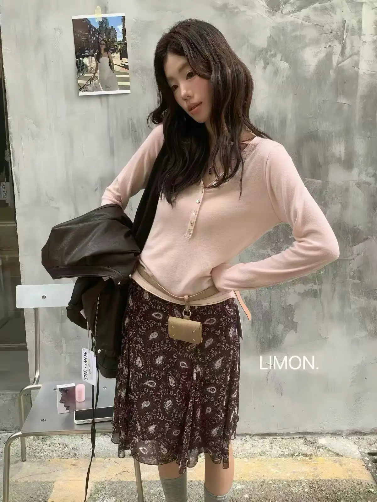 한국인기 루즈핏 헨리넥 니트 상세 이미지 5