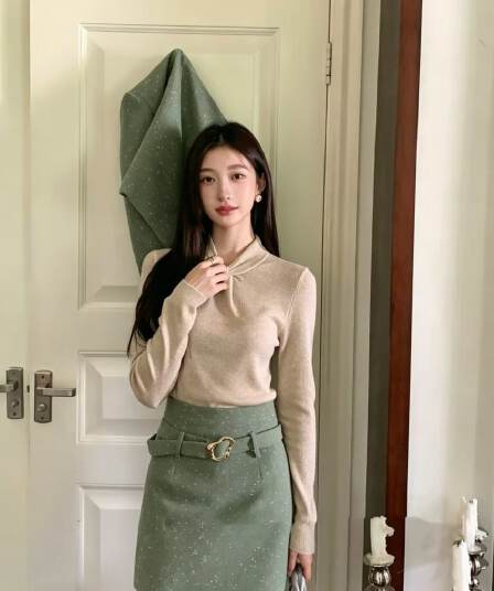 고급 센스 레트로 반하이넥 비틀림 기본 셔츠 몸매 가꾸기 인사이드 가져 가라. 스웨터 여자 가을 겨울 니트 맨위