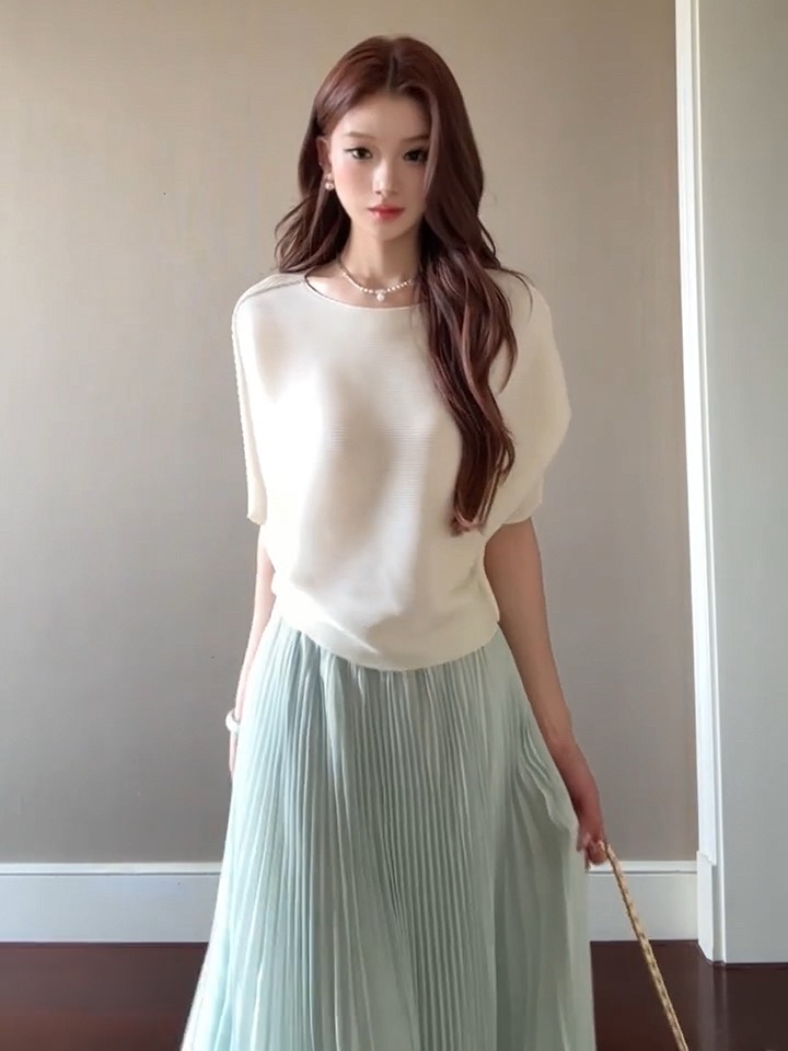재고 있음 오프숄더 허리 수축 반팔 티셔츠 단색 다용도 슬림해 보이는 몸매 가꾸기 맨위 여성
