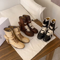 批发马丁靴女款2025秋冬季新款爆款中筒西部靴美拉德靴子