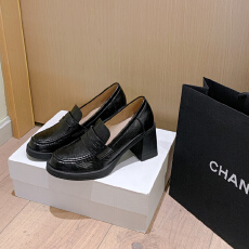 批发超软乐福鞋粗跟高跟鞋2025新款英伦风增高黑色小皮鞋女秋季