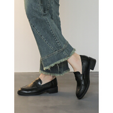 黑色乐福鞋女2026新款春季不累脚小皮鞋英伦风通勤单鞋