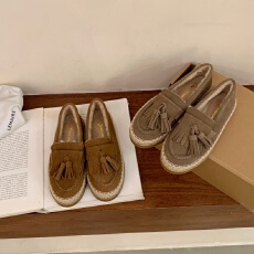 批发  推荐保暖加绒乐福鞋厚软底磨砂真皮渔夫女鞋35-40码