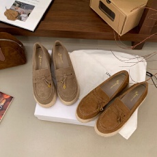 老钱风2026春季真皮编织一脚蹬渔夫鞋女百搭小众坡跟厚底包头拖鞋