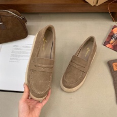 老钱风2026春季真皮编织一脚蹬渔夫鞋女百搭小众坡跟厚底包头拖鞋