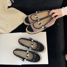 批发2026春新款推荐  软底小香风 珍珠装饰 渔夫鞋学院单鞋