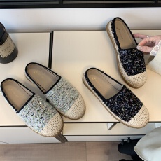 批发2026新款推荐 小香风编织软厚底渔夫半包拖鞋