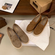 2026春季新款真皮 编织一脚蹬渔夫鞋女百搭小众坡跟厚底包头鞋