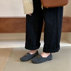 批发2026春新款软底奶奶鞋豆豆鞋