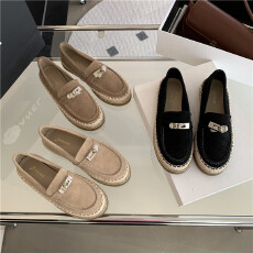 批发2026春秋爆款推荐乐福鞋厚软底磨砂真皮渔夫女鞋  新增加绒图片