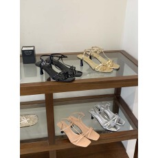 批发法式高级感温柔露趾细带高跟鞋女夏新款外穿配裙子仙女风细跟凉鞋