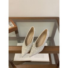 2026春季新款尖头水晶珍珠满钻高跟鞋女不累脚细跟单鞋日常婚鞋女