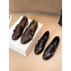 批发2025冬季英伦<b class='q'>复古</b>风乐福鞋日系棕色通勤单鞋皮带扣低跟圆头小皮鞋