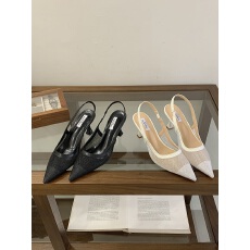 批发2026新品网纱尖头拼接高跟春季气质后空细跟单鞋现货35-40