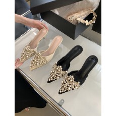 批发2026<b class='q'>春</b>夏新品珍珠包头尖头拖鞋低跟名媛气质风凉鞋现货35-40