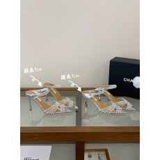 2026夏季新品水钻透明凉鞋尖头凉拖性感水晶高跟细跟鞋现货35-40