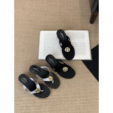 2026夏季坡跟夹趾拖鞋女人字拖高跟坡跟小香风气质凉拖现货35-40